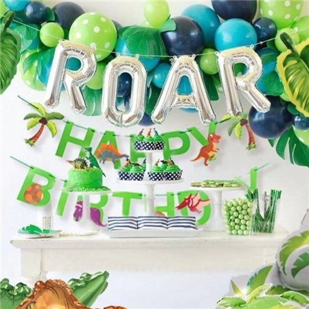 Globo ROAR plateados 34cm
